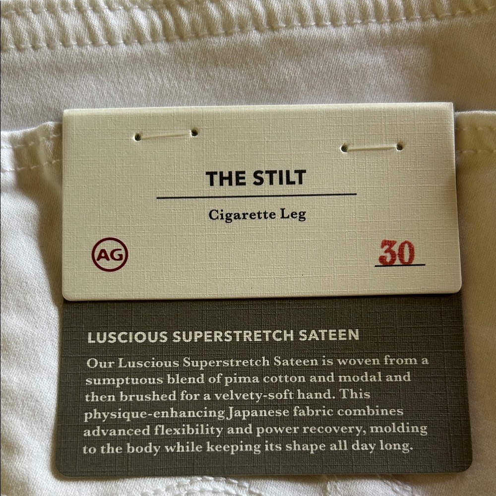 AG Adriano Goldschmied The Stilt Jeans - White